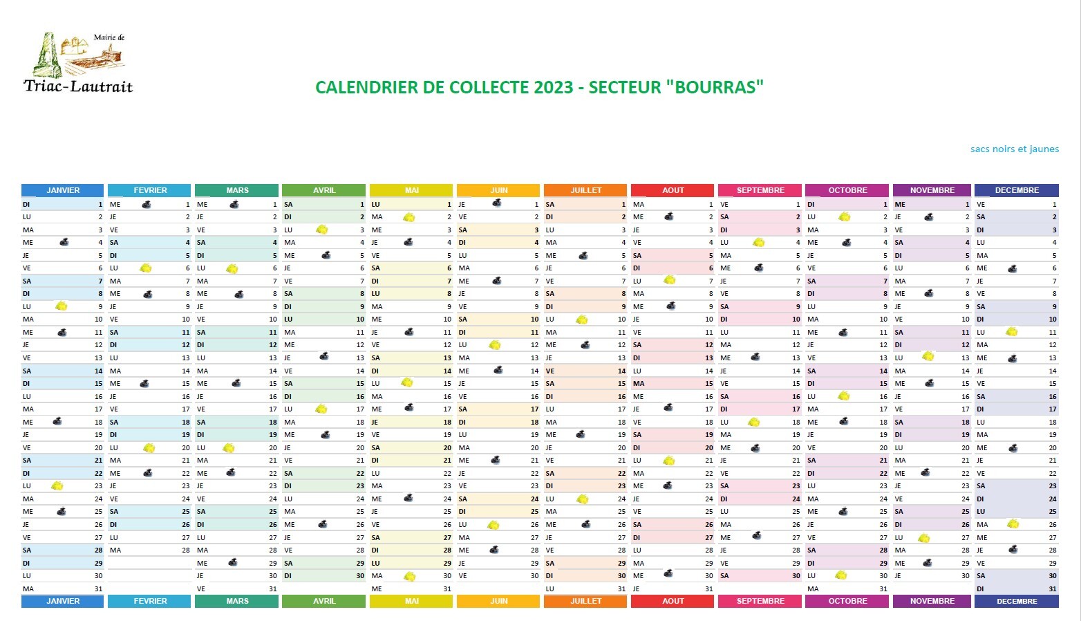 Calendrier bourras